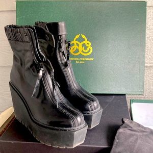Opening Ceremony leather black boots size 9 (40 )